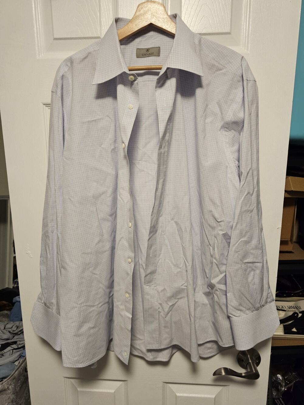 CANALI Dress Shirt Men’s Cotton Button Up Italy Sz 46-18 Lot Of 4